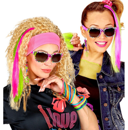 KOLCZYKI GWIAZDKI NEONOWE 