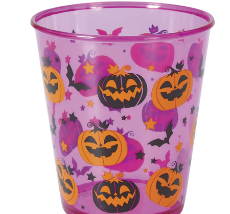 KUBEK PLASTIKOWY FIOLETOWY HALLOWEEN 10 CM