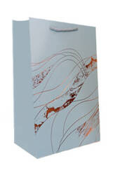 TORBA PREZENTOWA NIEBIESKA FALE 26X32X10 CM