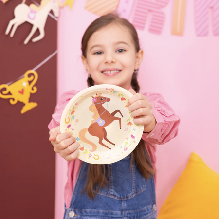 TALERZYKI PAPIEROWE KONIKI 18 CM 6 SZT