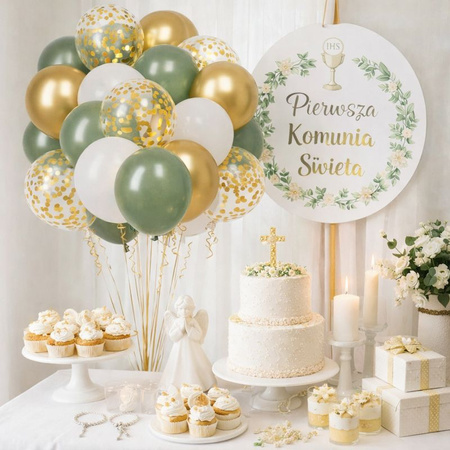 BALONY LATEKSOWE OLIWKOWY MIX 30 CM 20 SZT.