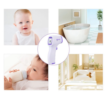 TERMOMETR BEZDOTYKOWY NA PODCZERWIEŃ Z BATERIAMI 