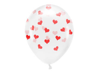 BALONY ECO 33 CM SERCA CZERWONE 6 SZT.