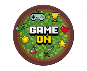 TALERZYKI PAPIEROWE GAME ON 18 CM 6 SZT.