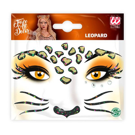 NAKLEJKI NA TWARZ TYGRYS LEOPARD