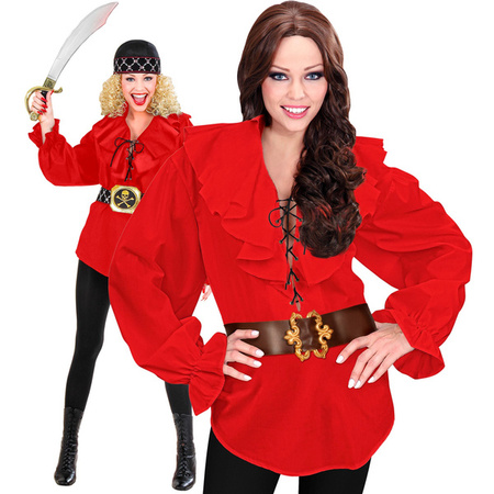 KOSZULA PIRATKI CZERWONA