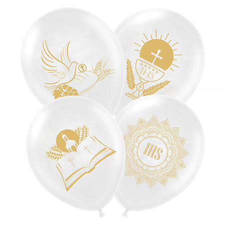 BALONY LATEKSOWE PIERWSZA KOMUNIA ŚWIĘTA 10 SZT