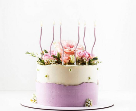 #SU Świeczki B&C Świderki, metaliczne różowo-złote, 16.5x0.25 cm, 6 szt.