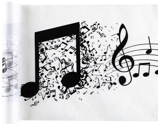 BIEŻNIK PAPIEROWY NUTY BIAŁY 30 X 500 CM