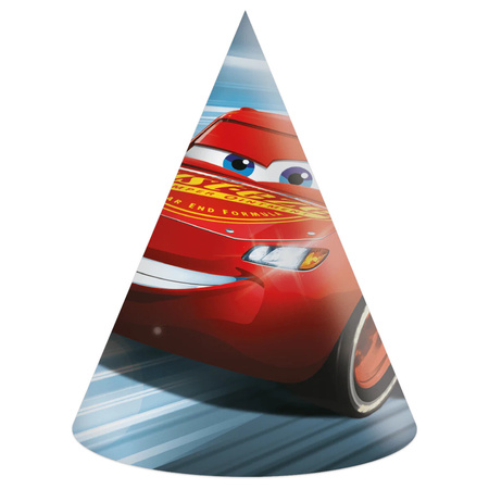 CZAPECZKI URODZINOWE CARS DISNEY 6 SZT SAMOCHODZIKI 
