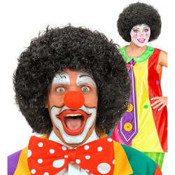 PERUKA KLAUNA CZARNA