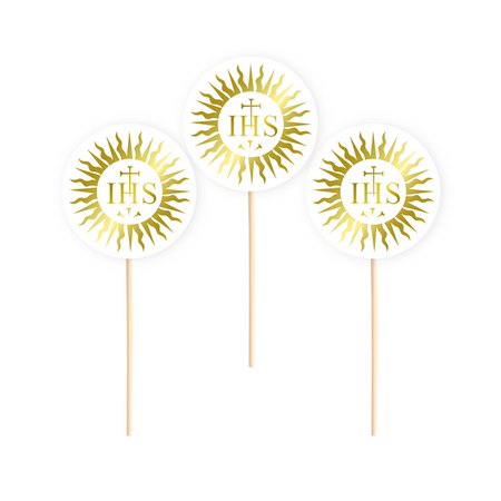 TOPPERY KOMUNIA ŚWIĘTA IHS 6 szt