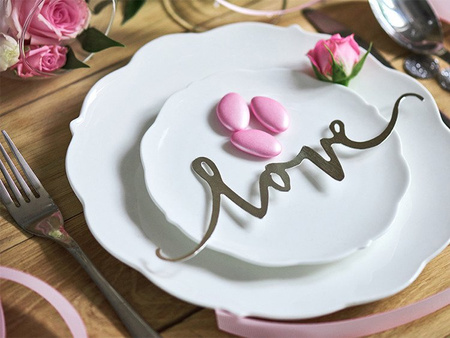 DEKORACJA PAPIEROWA LOVE SREBRNA