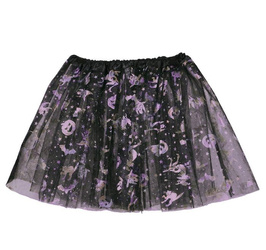SPÓDNICZKA DZIECIĘCA TUTU CZARNO-FIOLETOWA HALLOWEEN