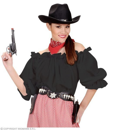 KOSZULA Z BUFKAMI CZARNA