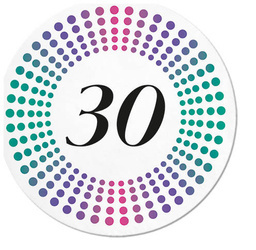 SERWETKI KROPKI 30 URODZINY 12 SZT