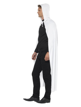 PELERYNA Z KAPTUREM BIAŁA