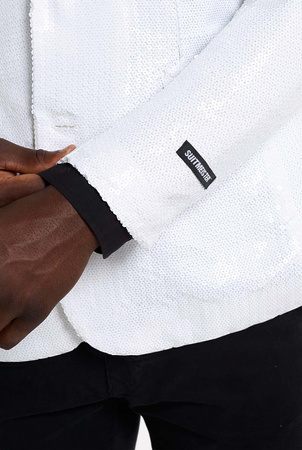 MARYNARKA MĘSKA CEKINOWA BIAŁA SUITMEISTER 