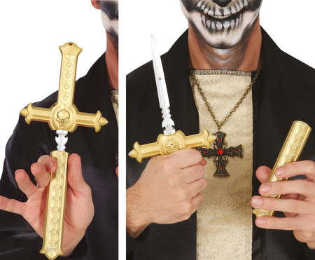 KRZYŻ Z UKRYTYM OSTRZEM 28 CM