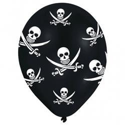 BALONY LATEKSOWE 27,5cm,PIRACKA FLAGA CZASZKI 6szt