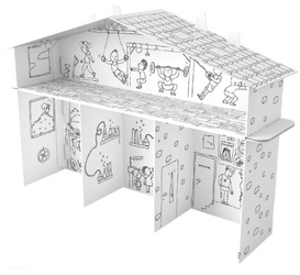 PAPIEROWY DOMEK GARAŻ 3D XXL