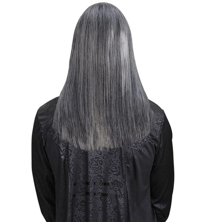 PERUKA DŁUGA PROSTA SZARA