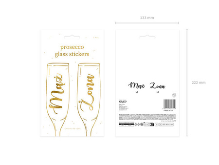 NAKLEJKI NA KIELISZKI MĄŻ ŻONA