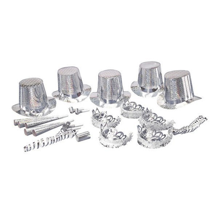 Zestaw Sylwestrowy Nowy Rok Karnawał Sylwester srebrny