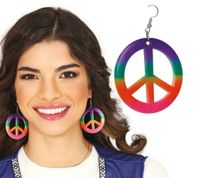 KOLCZYKI PACYFKI HIPISKI KOLOROWE