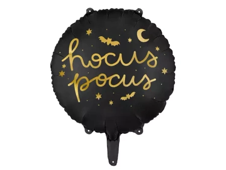 BALON FOLIOWY HOCUS POCUS 45 CM CZARNY