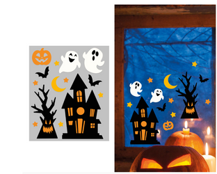 ŻELOWE NAKLEJKI NA OKNO HALLOWEEN