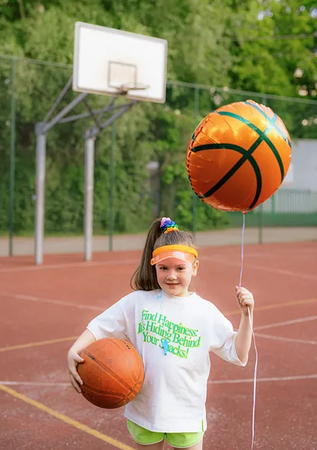 BALON FOLIOWY PIŁKA DO KOSZYKÓWKI 35 X 35 CM