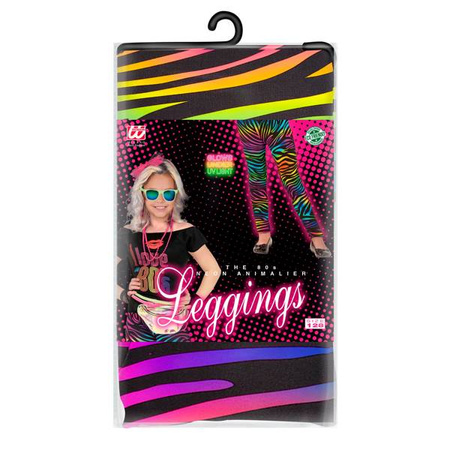 LEGINSY NEON KOLOROWE ZEBERKA