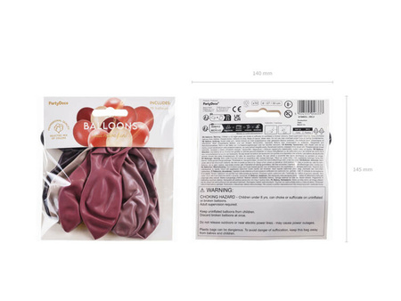 BALONY LATEKSOWE PASTELOWE RÓŻOWY MIX 10 SZT.