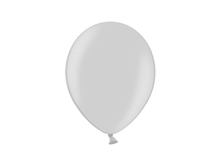 BALONY STRONG 27 CM METALIK SREBRNY 50 SZT