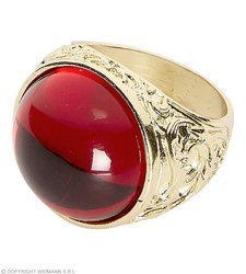 PIERŚCIONEK Z CZERWONYM KAMIENIEM