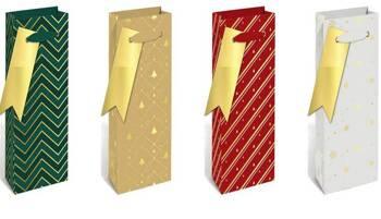 TORBA PREZENTOWA NA BUTELKĘ 35 x 12 x 10 cm