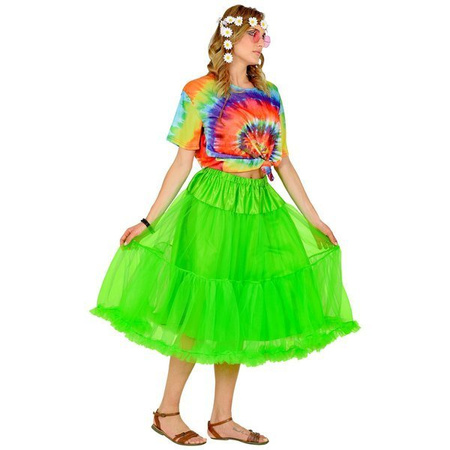 SPÓDNICA NEONOWA ZIELEŃ Z TIULU 65 CM