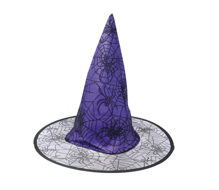 KAPELUSZ CZAROWNICY FIOLETOWO-CZARNY