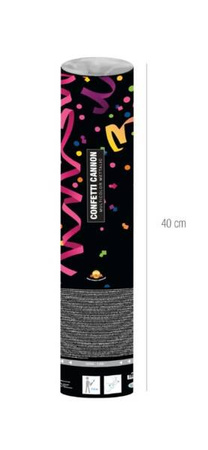 TUBA KONFETTI KOLOROWE PASKI 40 CM