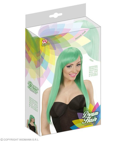 PERUKA DŁUGA ZIELONA