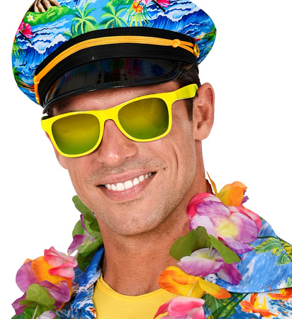 OKULARY ŻÓŁTE NEONOWE LATA 80