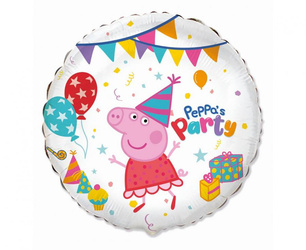 BALON FOLIOWY OKRĄGŁY 18 CALI 46 CM PEPPA PIG
