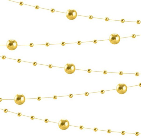 GIRLANDA PERŁOWA 6,5M ZŁOTA