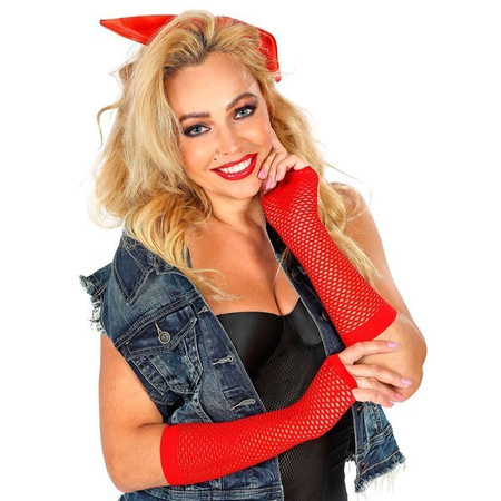 RĘKAWICZKI SIATKA CZERWONE