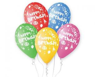 BALONY LATEKSOWE URODZINY 30 CM 5 SZT