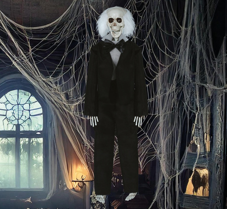 DEKORACJA WISZĄCA SZKIELET W GARNITURZE 40 CM