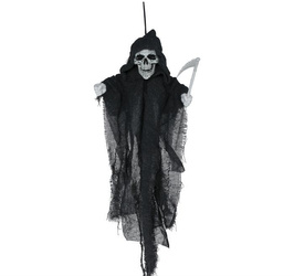 DEKORACJA WISZĄCA SZKIELET Z KOSĄ 50 CM