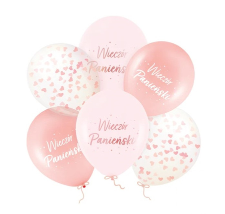 BALONY LATEKSOWE WIECZÓR PANIEŃSKI 6 SZT 12 CALI