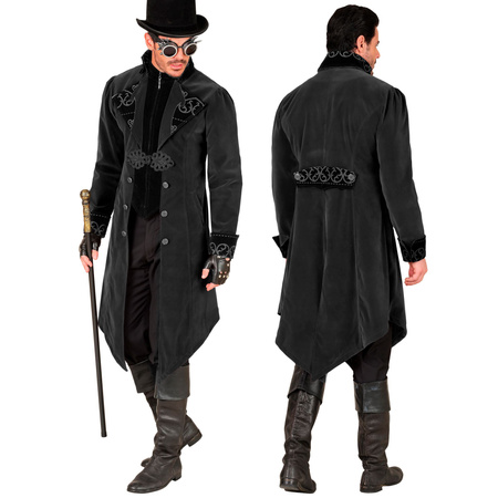 STRÓJ PŁASZCZ MĘSKI CZARNY